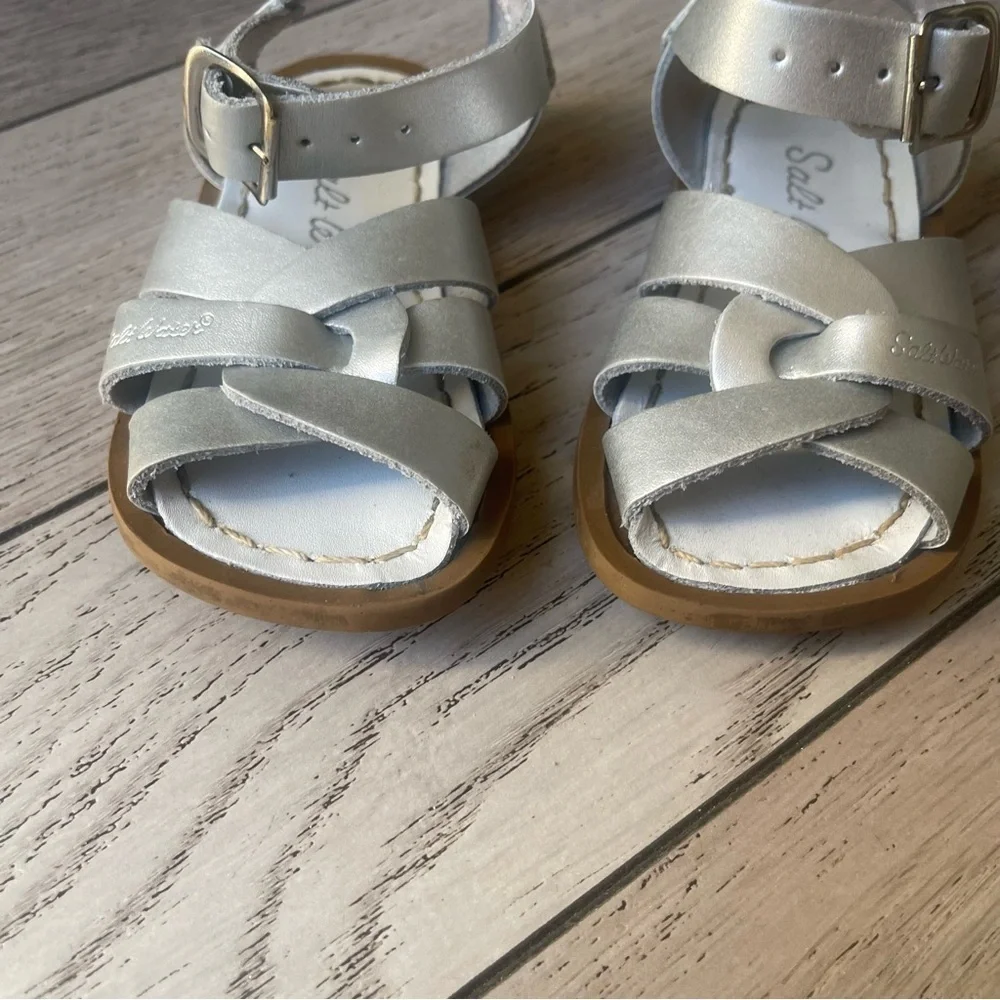 Salt Water Stylish Kids Sandals in Silver